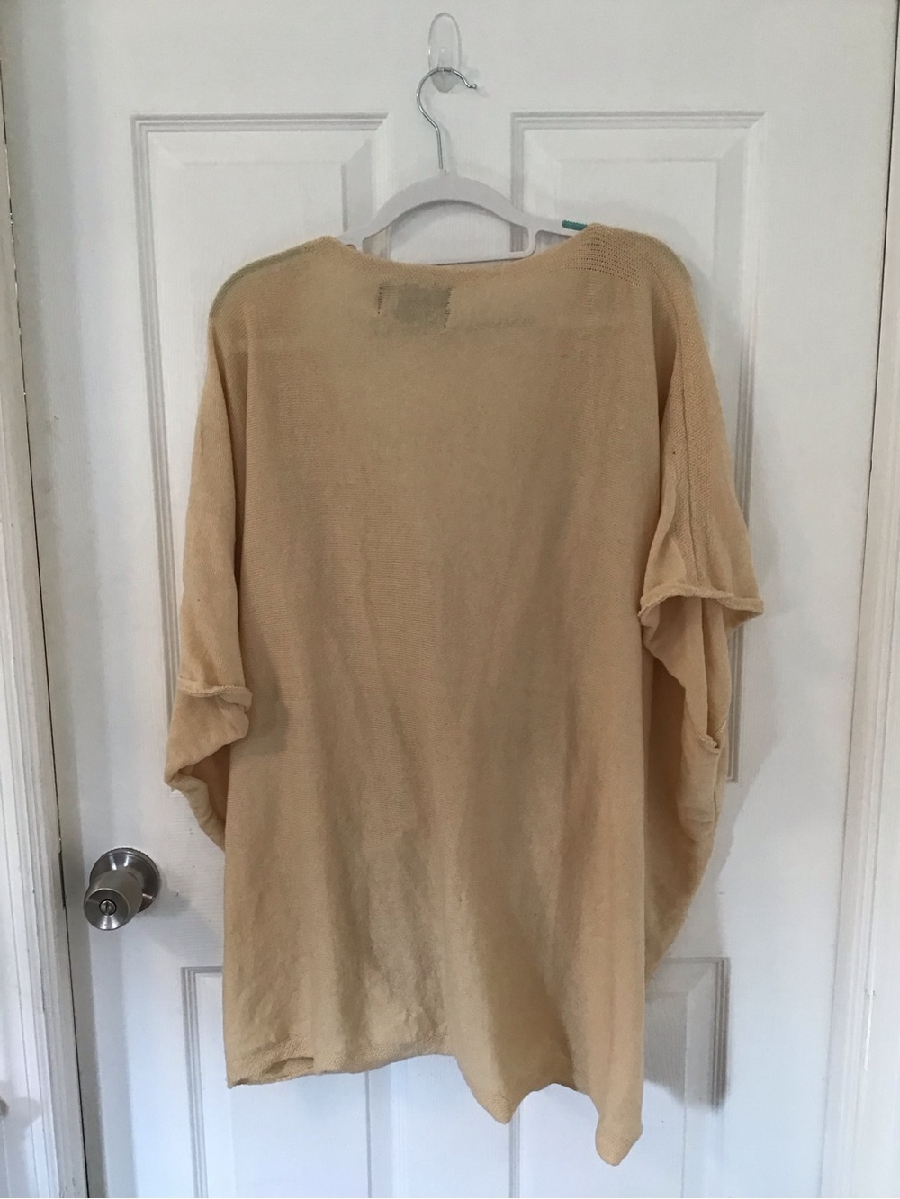 Save the Ocean Cream Knit Poncho Top - Picture 3 of 6